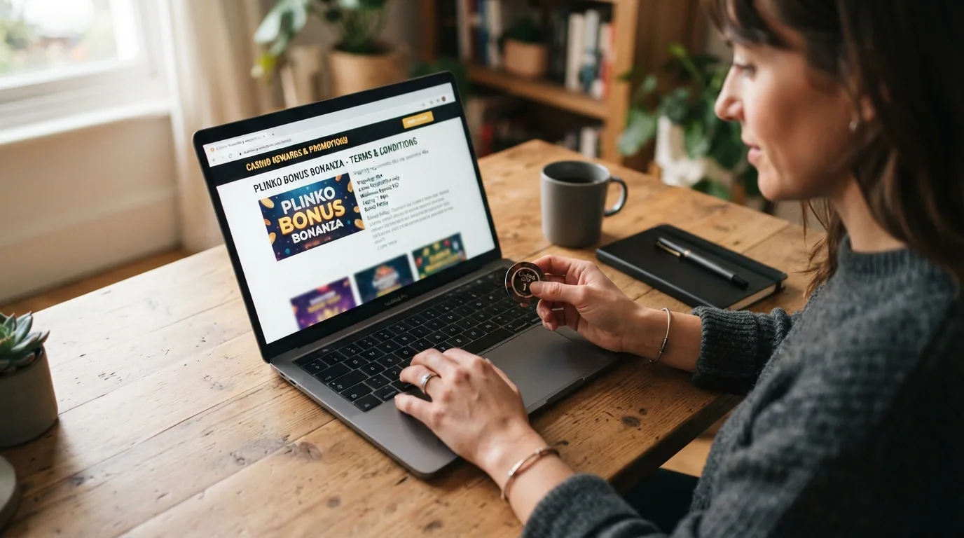 Interfaz de promociones de un casino online español con el apartado de bono de bienvenida y sus condiciones desplegadas