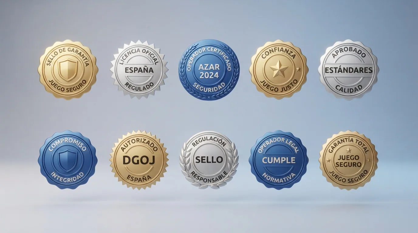 Logos de los diez casinos con licencia DGOJ evaluados en esta guía dispuestos en una cuadrícula ordenada