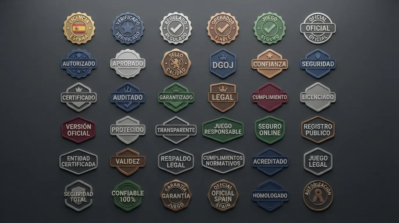 Mosaico con los logotipos de los casinos online con licencia española analizados en la comparativa