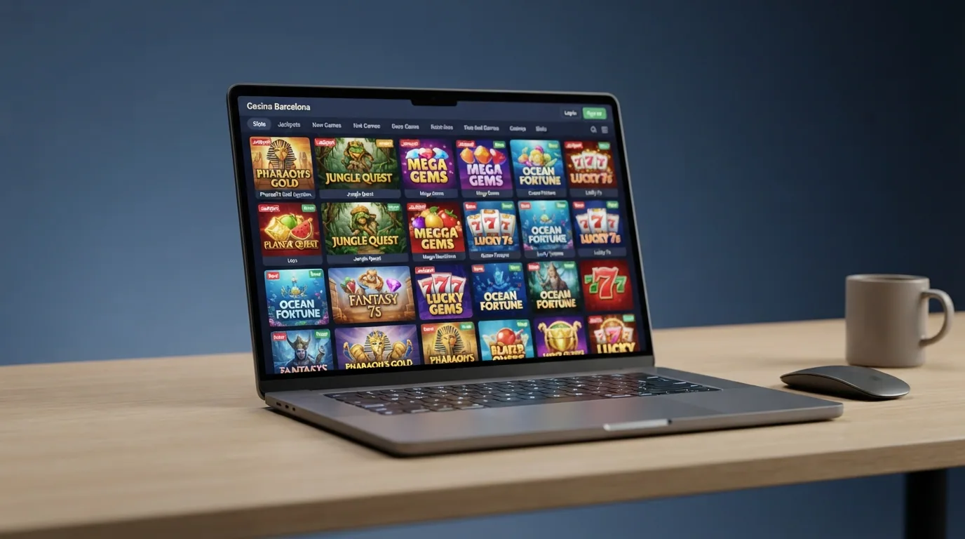 Interfaz del catálogo de slots de Casino Barcelona online
