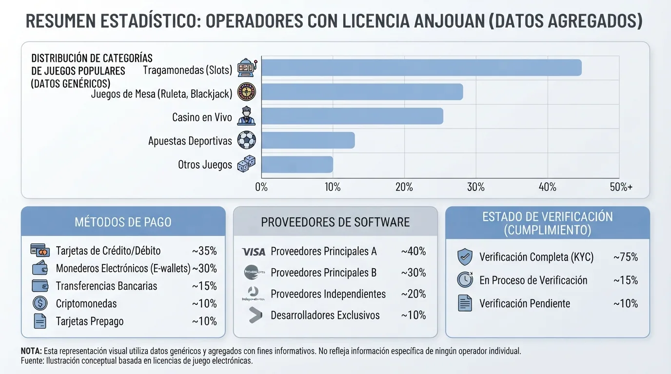 Tabla con los nombres y datos clave de los 10 operadores analizados, destacando los 4 con licencia verificada