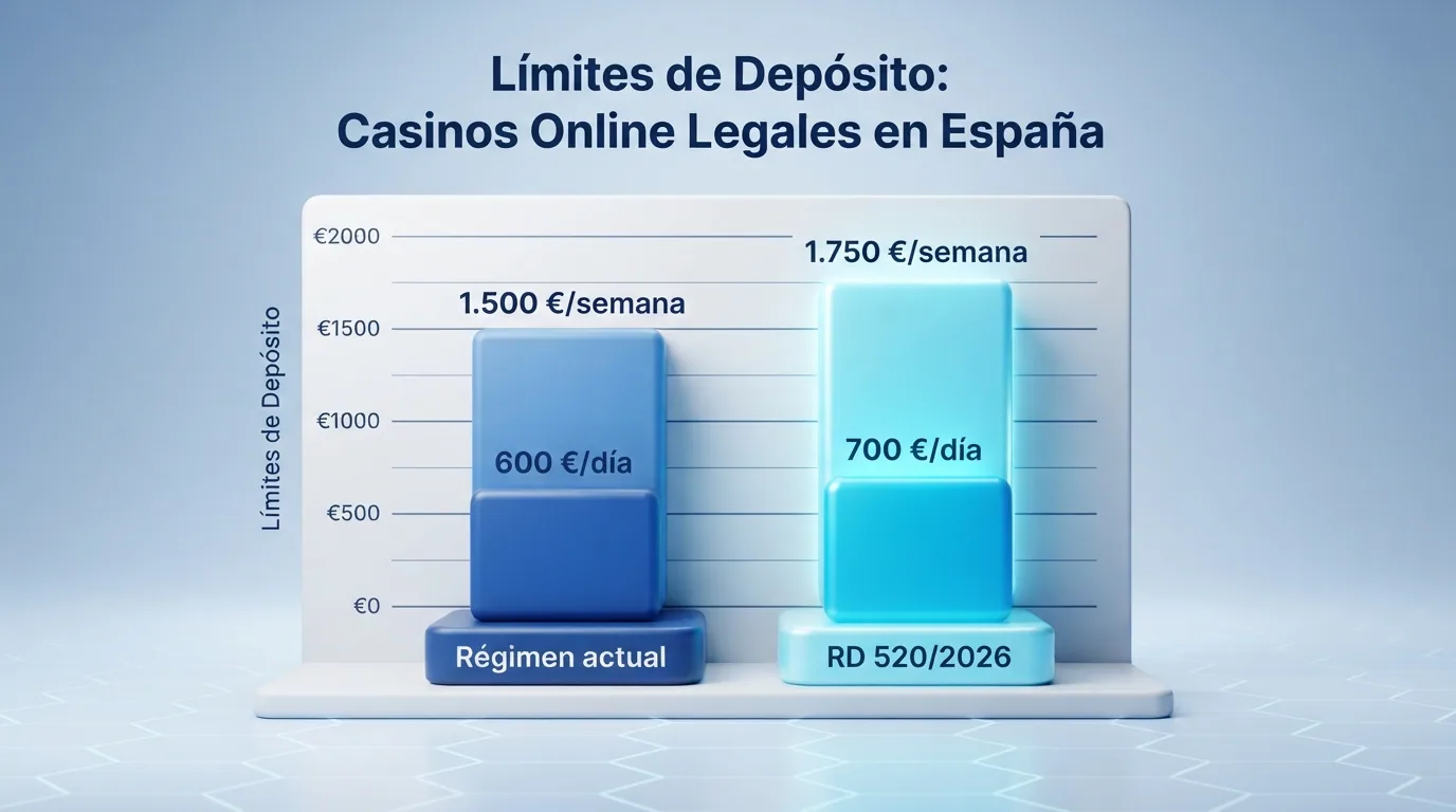 Comparativa visual de los límites actuales por operador y los nuevos límites conjuntos del RD 520/2026 en una tabla simple