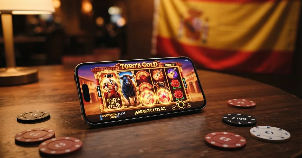 Collage con los logotipos de los diez casinos online analizados sobre un fondo oscuro con elementos de casino (ruleta, fichas, cartas) y la bandera de España